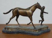 PATINATED METAL FIGURE OF JOCK