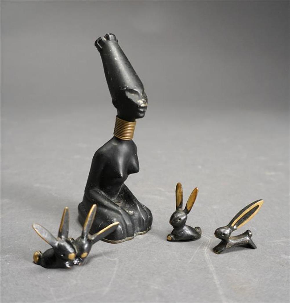 PATINATED METAL FIGURE OF