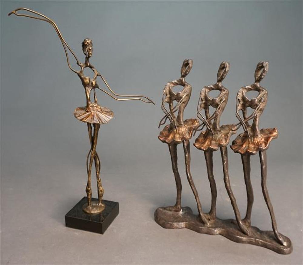 PATINATED METAL FIGURE OF THREE