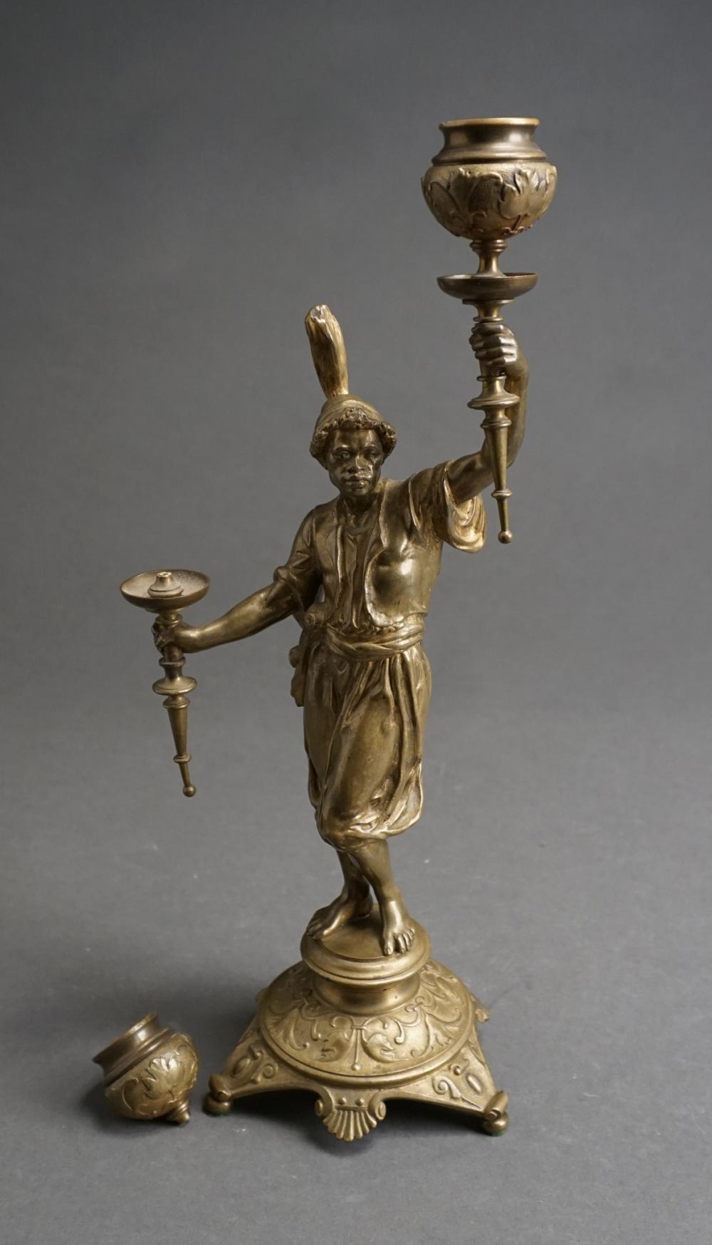 PATINATED METAL FIGURE OF