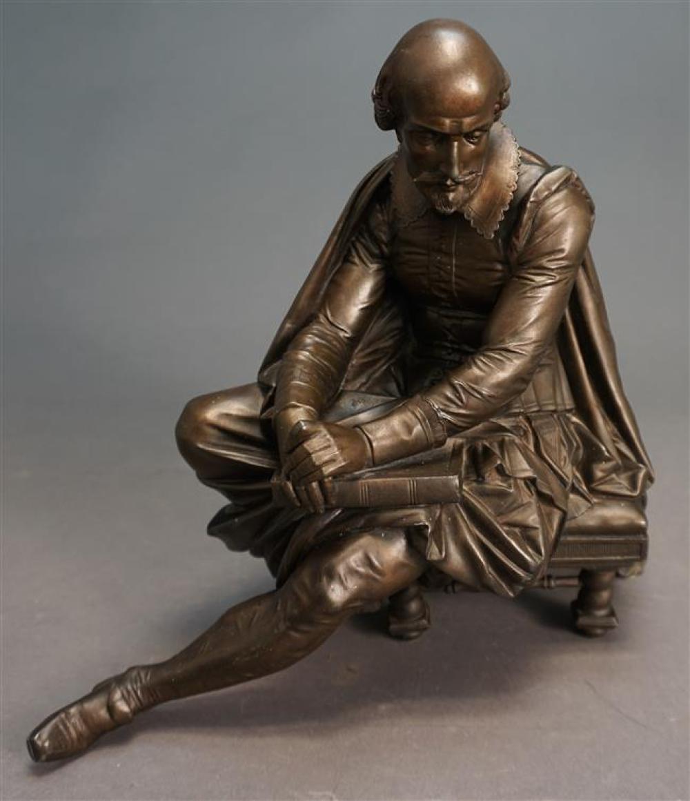 PATINATED METAL FIGURE OF WILLIAM