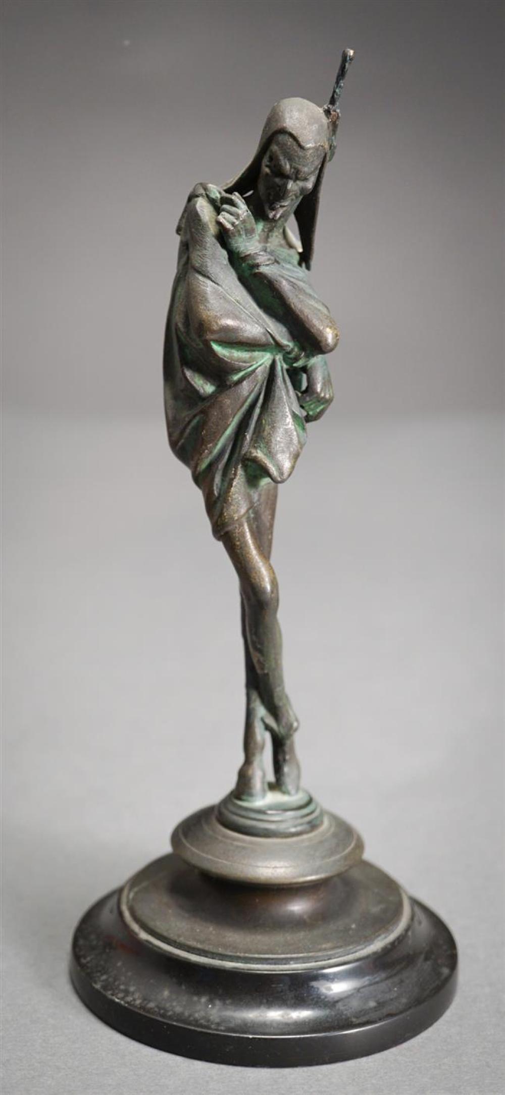 PATINATED METAL FIGURE ON