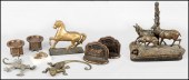 PATINATED METAL GROUP OF DEER