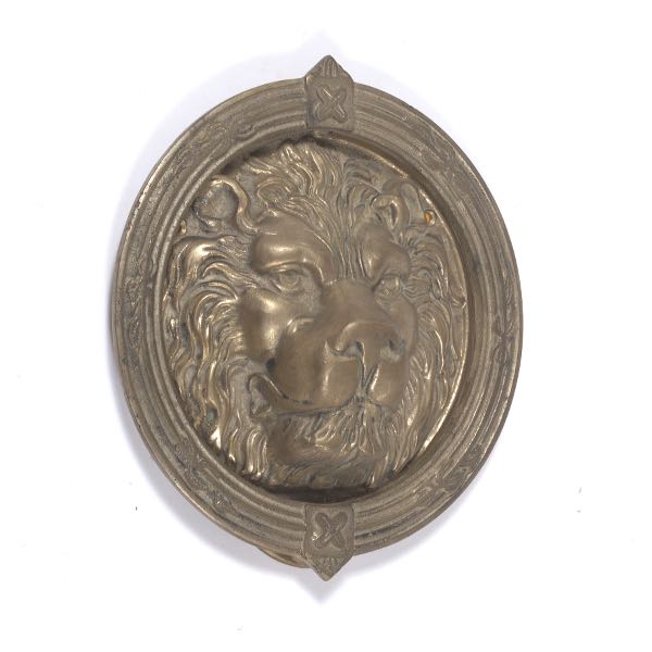 PATINATED METAL LION DOOR KNOCKER 8