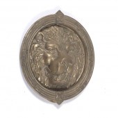 PATINATED METAL LION DOOR KNOC