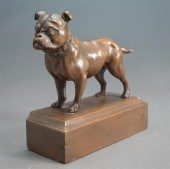PATINATED METAL SCULPTURE OF A