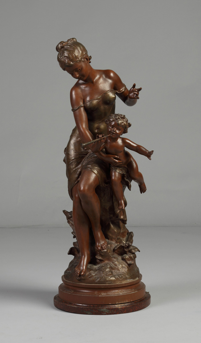 Patinated Metal Sculpture of Mother