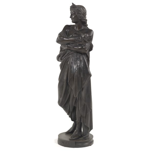PATINATED METAL SCULPTURE OF VIRGIL