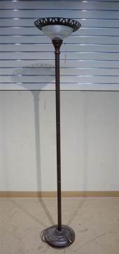 PATINATED METAL TORCHIèRE FLOO