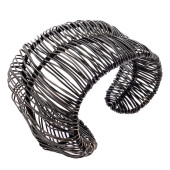 PATINATED SILVER CUFF BRACELET