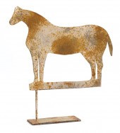 PATINATED TIN HORSE WEATHERVAN
