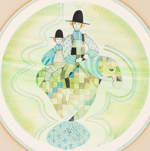 PATRICIA BUCKLEY MOSS, TWO FIGURES,