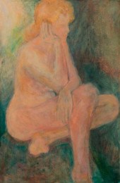 PATRICIA DURR 1960 NUDE OIL ON