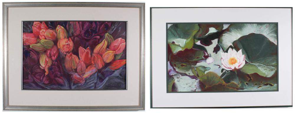 PATRICIA MILLER TWO PASTELS ON
