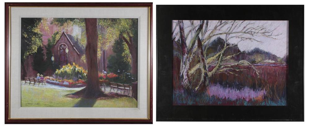 PATRICIA MILLER TWO PASTELS ON