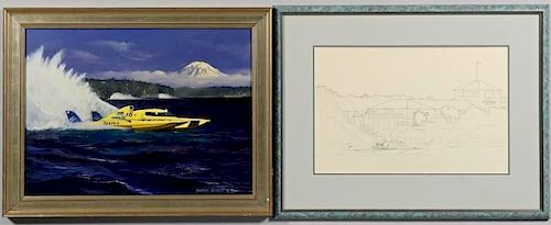 PATRICK HASKETT OIL ON CANVAS &