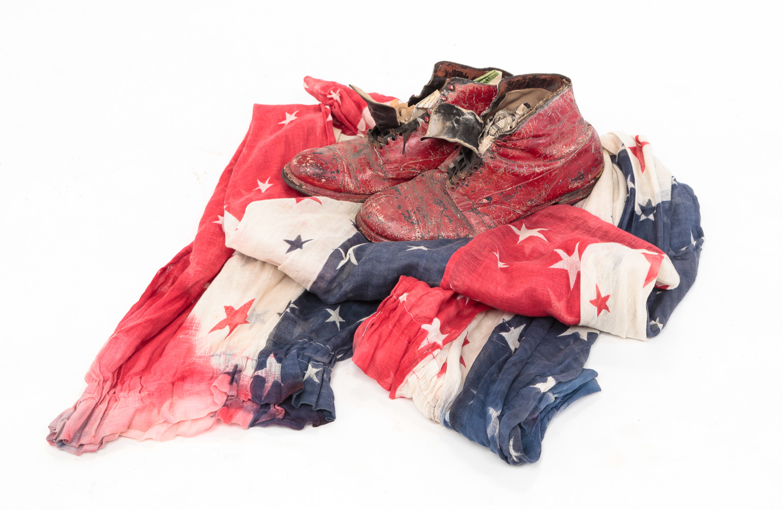 PATRIOTIC CLOWN COSTUME WITH SHOES.
