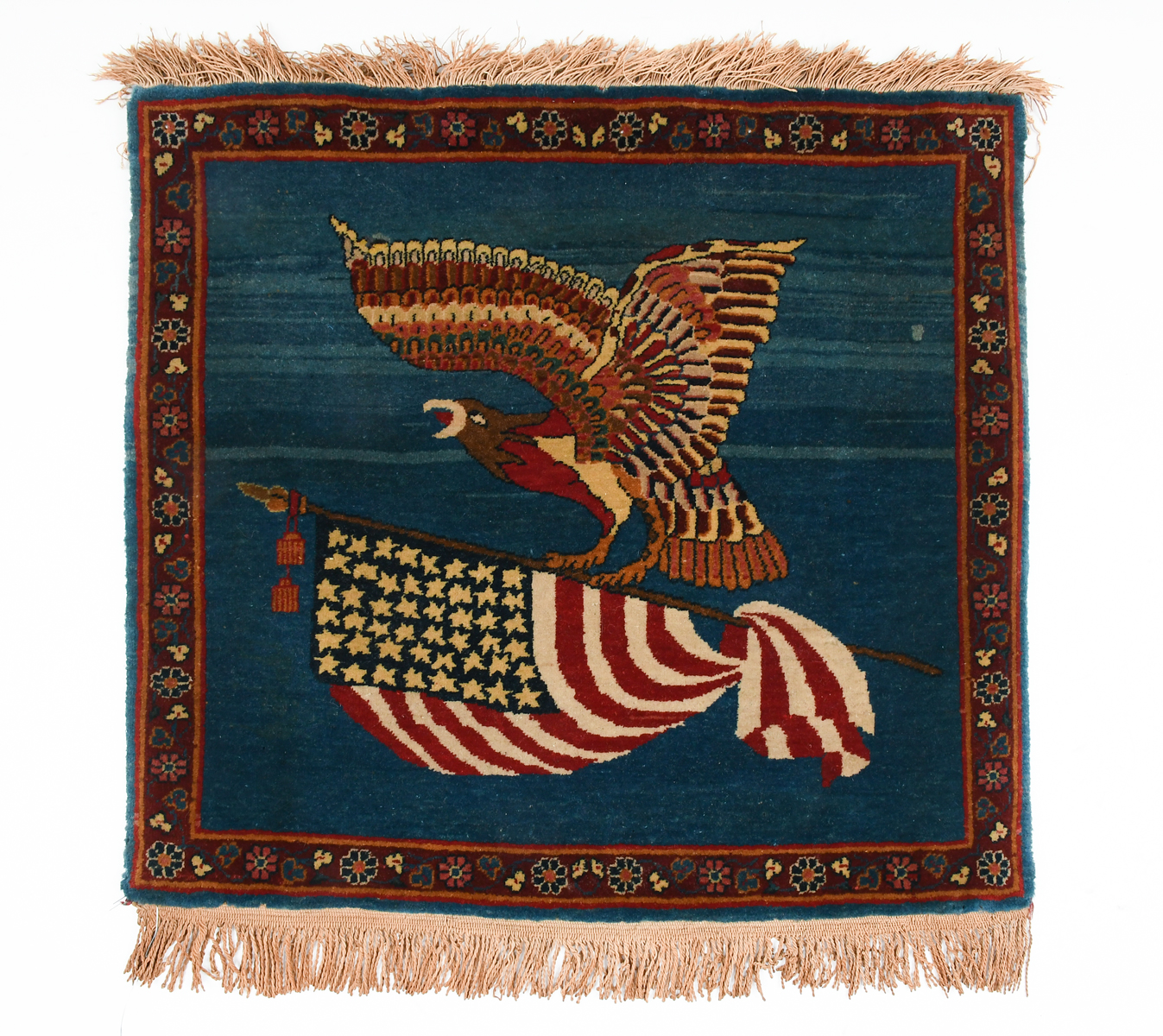 PATRIOTIC EAGLE FLAG RUG: Finely