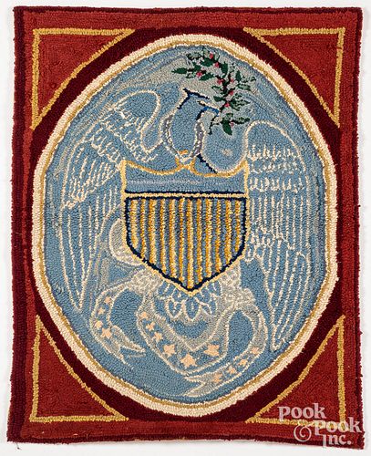 PATRIOTIC HOOKED RUG WITH