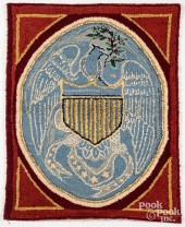 PATRIOTIC HOOKED RUG WITH AMER