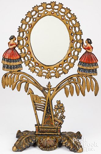 PATRIOTIC PAINTED CAST IRON JENNY