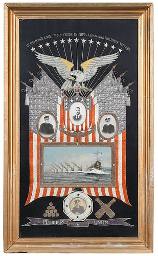 PATRIOTIC SILKWORK BANNERGreat