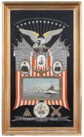 PATRIOTIC SILKWORK BANNERGreat
