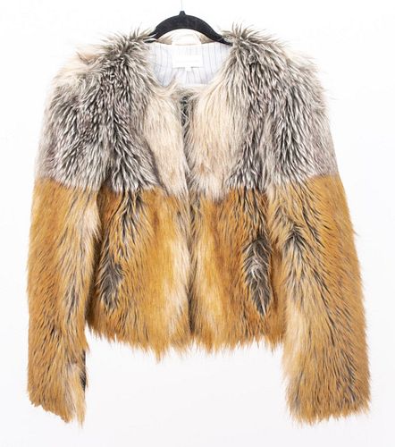 PATRIZIA PEPE FAUX FUR COAT /