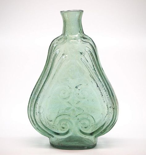PATTERN-MOLDED SCROLL FLASKA mid