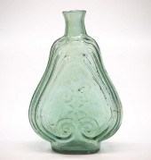 PATTERN-MOLDED SCROLL FLASKA m