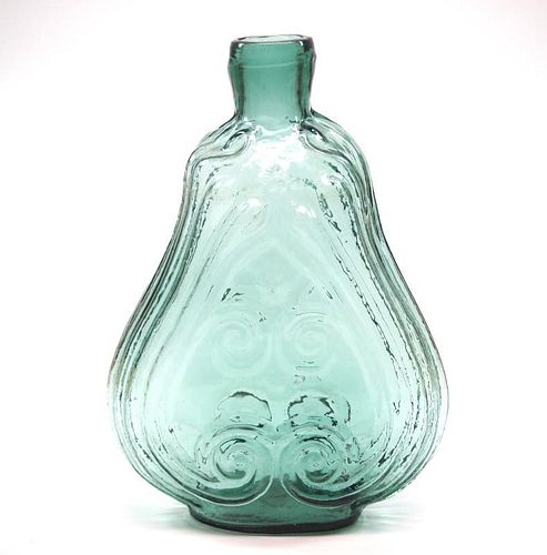 PATTERN-MOLDED SCROLL FLASKA mid
