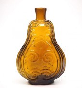 PATTERN-MOLDED SCROLL FLASKA m