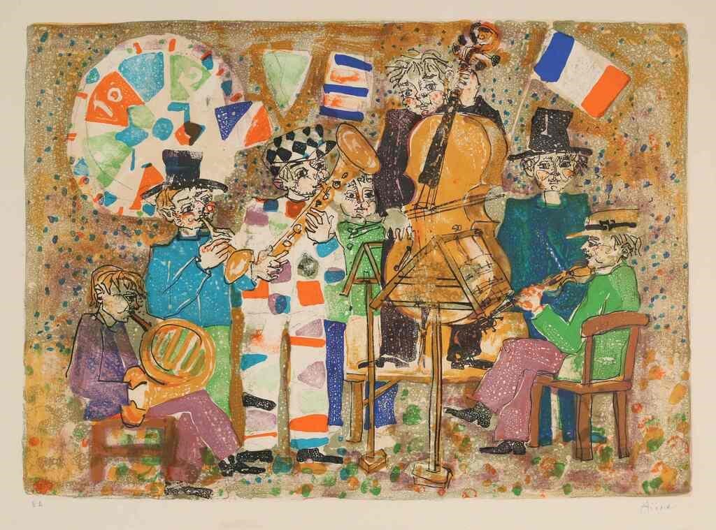 PAUL AIZIPIRI LITHOGRAPH BANDPaul