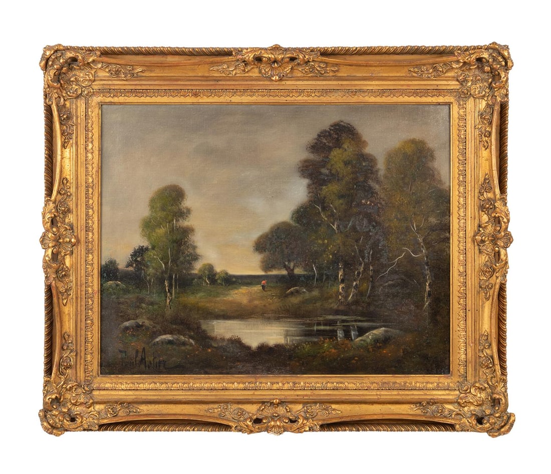 PAUL ASTIER, RIVER LANDSCAPE W/