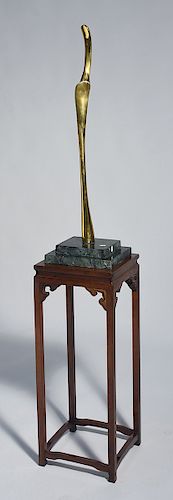 PAUL BRASLOW BRONZE FIGURE ON GREEN