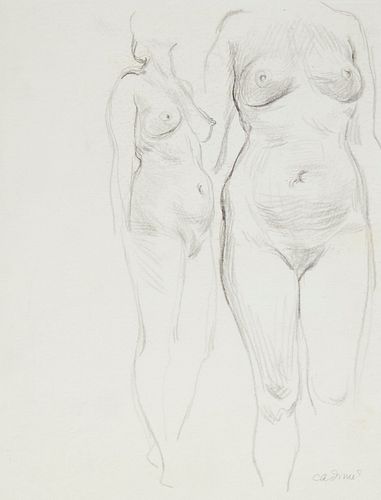 PAUL CADMUS 2 FEMALE NUDE FIGURES