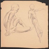 PAUL CADMUS DRAWING STUDY OF 2