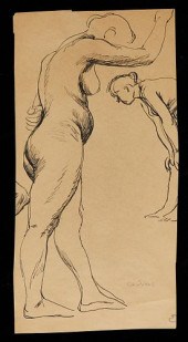 PAUL CADMUS FEMALE NUDE FIGURE
