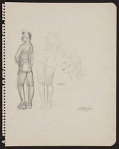 PAUL CADMUS FEMALE NUDE GRAPHI