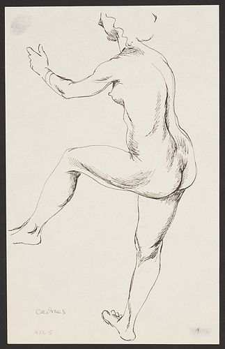 PAUL CADMUS FEMALE NUDE W/ LEG