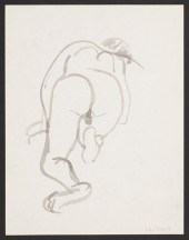 PAUL CADMUS FEMALE NUDE WATERC