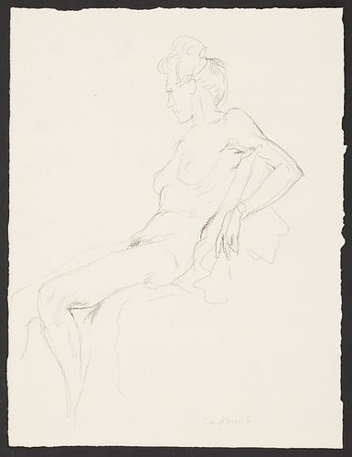 PAUL CADMUS RECLINING FEMALE NUDE