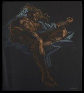 PAUL CADMUS RECLINING NUDE CRA