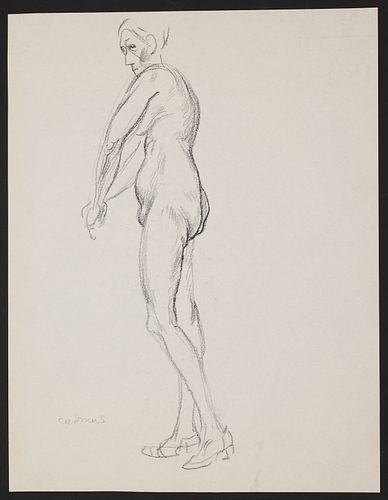PAUL CADMUS STANDING FEMALE NUDE