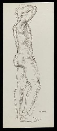 PAUL CADMUS STANDING MALE NUDE