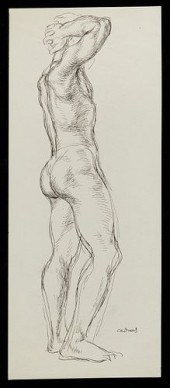 PAUL CADMUS STANDING MALE NUDE