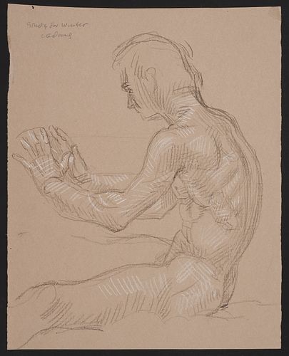 PAUL CADMUS "STUDY FOR WINTER"