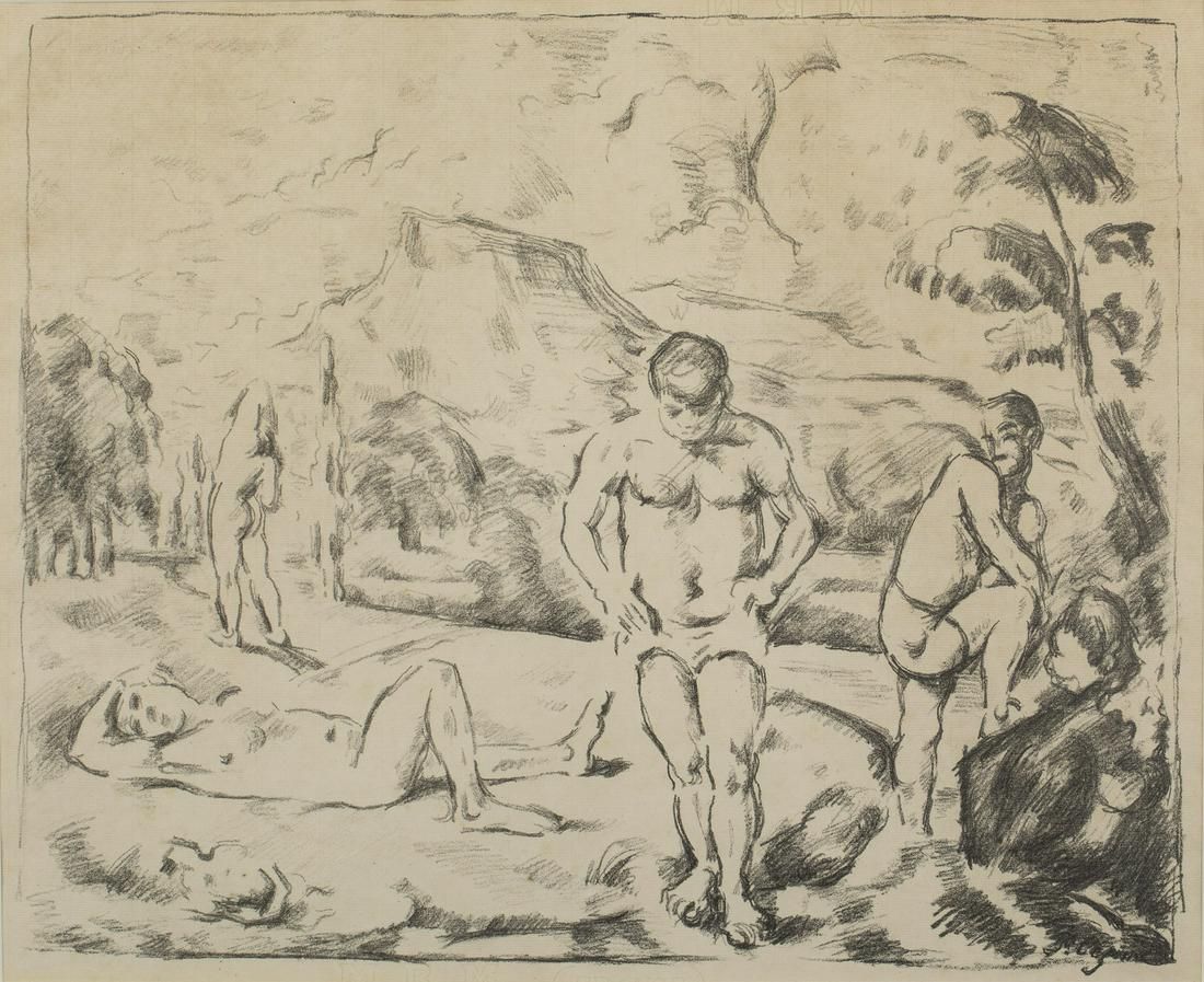 PAUL CEZANNE, LARGE BATHERS,
