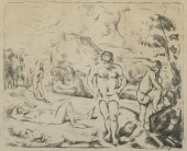 PAUL CEZANNE, LARGE BATHERS, L