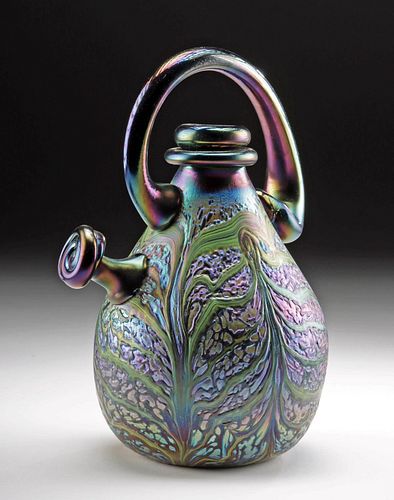 PAUL COUNTS ART GLASS TEAPOT